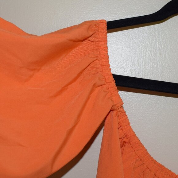 Women's Tangerine Off The Shoulder Blouse/Top - Size M - Picture 2 of 4